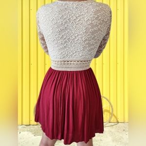 CHOCOLATE Dress, size XS-S, color cream and red